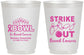 Personalized Awareness 16 oz Frosted Cups - Bowling Strike Out | 230015