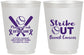 Personalized Awareness 16 oz Frosted Cups - Baseball Strick Out | 230016