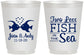 Personalized Wedding 16 oz Frosted Cups - Two Less Fish In The Sea | 231