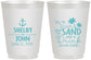 Personalized Wedding 16 oz Frosted Cups - Sun Sand Drink In My Hand | 233