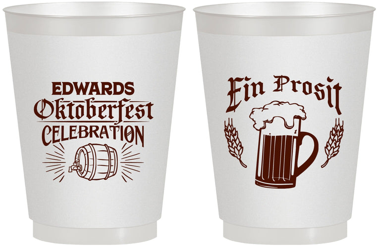 Personalized Oktoberfest 16 oz Frosted Cups - Ein Prosit | 240002