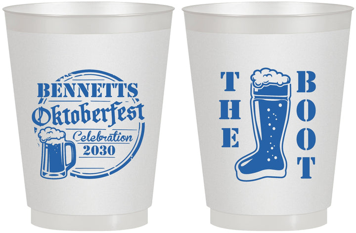 Personalized Oktoberfest 16 oz Frosted Cups - Boot | 240004