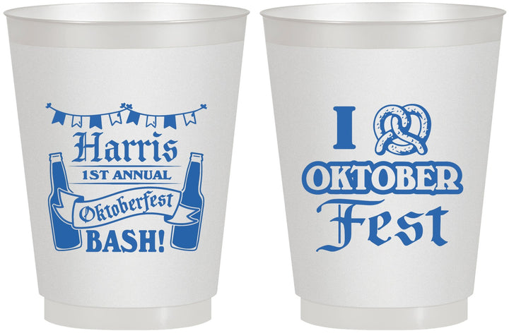 Personalized Oktoberfest 16 oz Frosted Cups - Pretzel | 240009