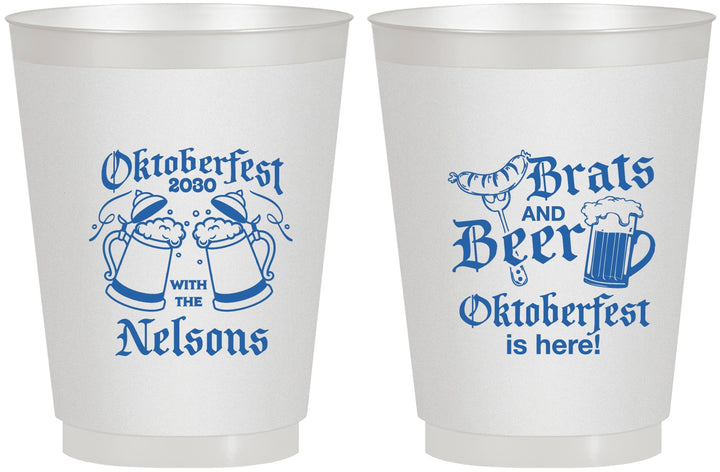Personalized Oktoberfest 16 oz Frosted Cups - Brats Beer | 240013