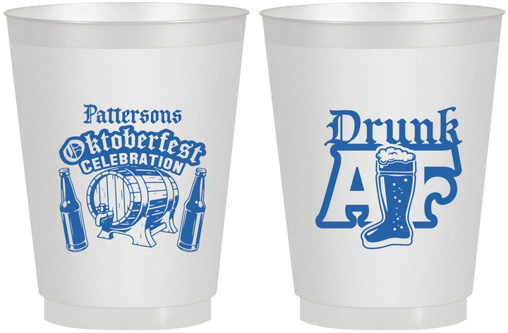 Personalized Oktoberfest 16 oz Frosted Cups - Drunk Af | 240016