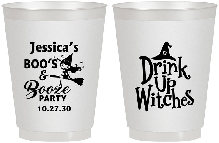 Personalized Halloween 16 oz Frosted Cups - Drink Up Witches | 250001