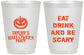 Personalized Halloween 16 oz Frosted Cups - Scary Pumpkin | 250008
