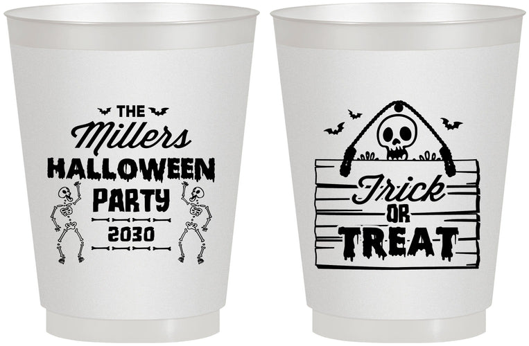 Personalized Halloween 16 oz Frosted Cups - Trick Or Treat | 250010