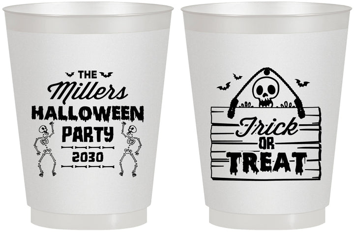 Personalized Halloween 16 oz Frosted Cups - Trick Or Treat | 250010
