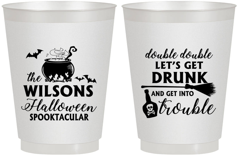 Personalized Halloween 16 oz Frosted Cups - Witch | 250011