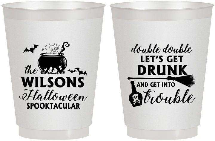 Personalized Halloween 16 oz Frosted Cups - Witch | 250011