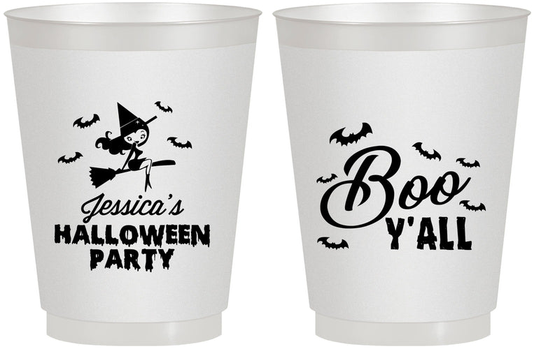 Personalized Halloween 16 oz Frosted Cups - Witch Boo | 250015