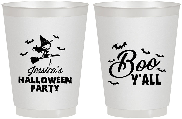 Personalized Halloween 16 oz Frosted Cups - Witch Boo | 250015