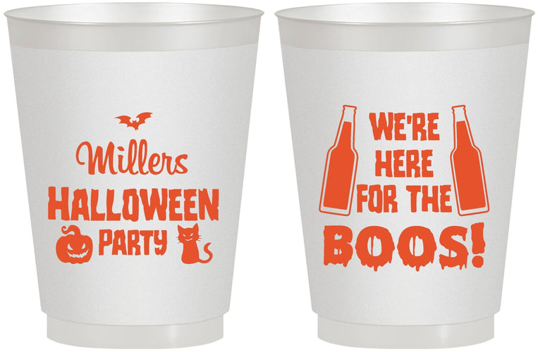 Personalized Halloween 16 oz Frosted Cups - Boo | 250016