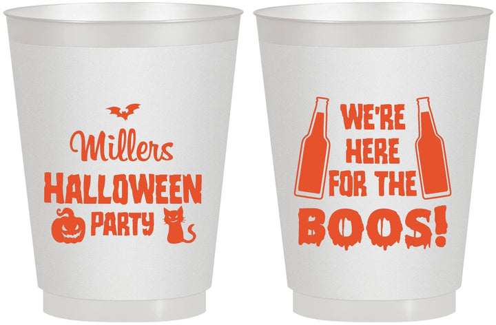 Personalized Halloween 16 oz Frosted Cups - Boo | 250016