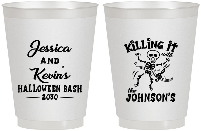 Personalized Halloween 16 oz Frosted Cups - Skeleton | 250017