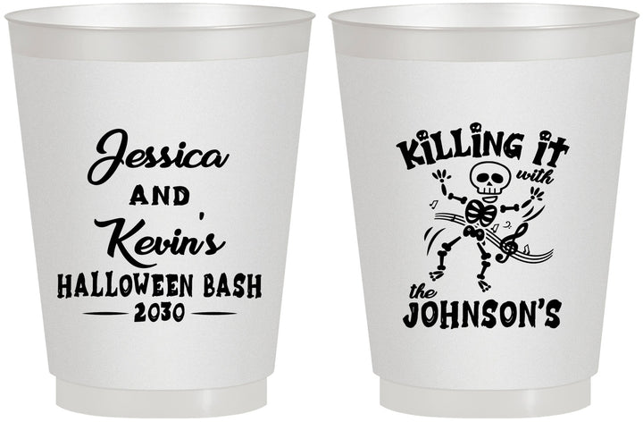 Personalized Halloween 16 oz Frosted Cups - Skeleton | 250017