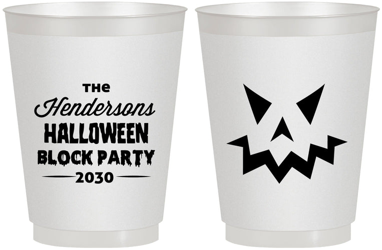 Personalized Halloween 16 oz Frosted Cups - Pumpkin | 250034