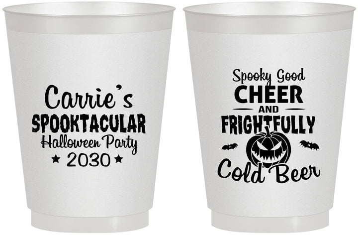 Personalized Halloween 16 oz Frosted Cups - Pumpkin | 250035