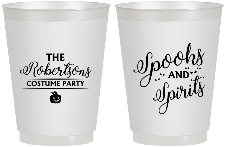 Personalized Halloween 16 oz Frosted Cups - Spooks Spirits | 250037