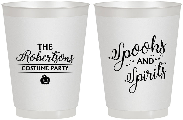 Personalized Halloween 16 oz Frosted Cups - Spooks Spirits | 250037