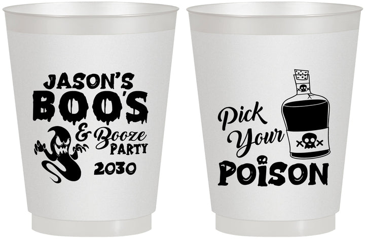 Personalized Halloween 16 oz Frosted Cups - Ghost Boo | 250042