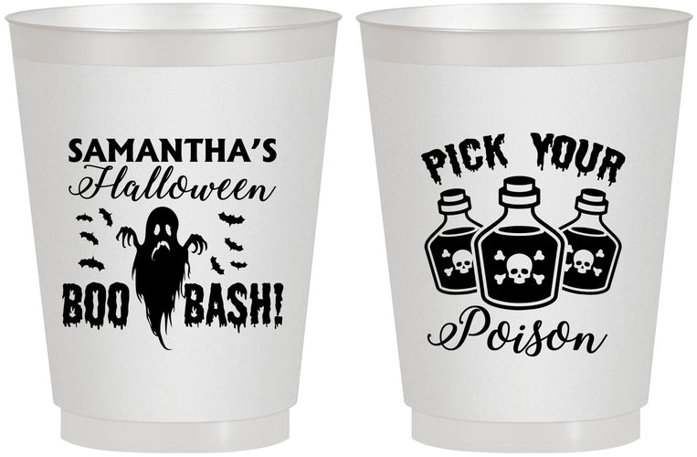 Personalized Halloween 16 oz Frosted Cups - Boo Bash | 250043