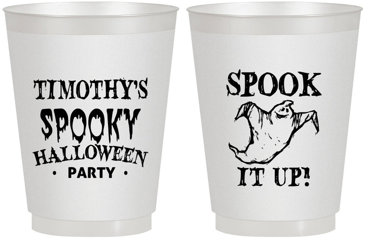 Personalized Halloween 16 oz Frosted Cups - Ghost | 250045