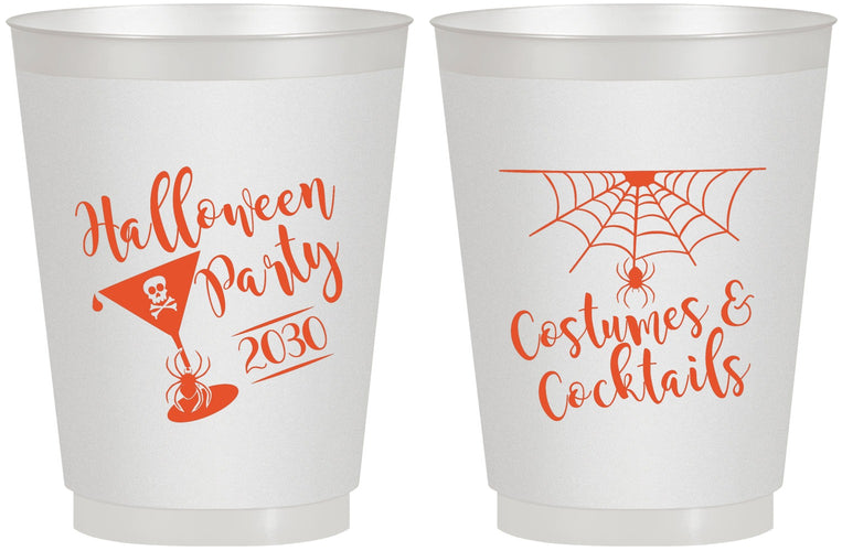 Personalized Halloween 16 oz Frosted Cups - Costumes Cocktails | 250048