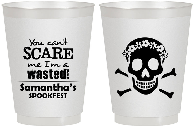 Personalized Halloween 16 oz Frosted Cups - Sugar Skull | 250050