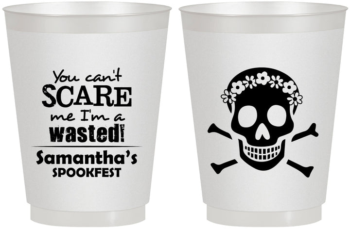 Personalized Halloween 16 oz Frosted Cups - Sugar Skull | 250050