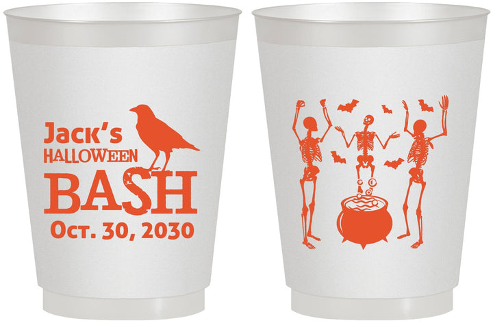 Personalized Halloween 16 oz Frosted Cups - Skeleton | 250052