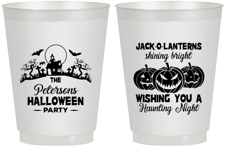 Personalized Halloween 16 oz Frosted Cups - Jack O Lantern | 250053