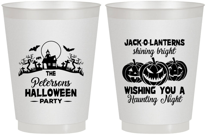 Personalized Halloween 16 oz Frosted Cups - Jack O Lantern | 250053