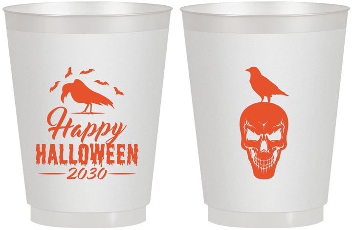 Personalized Halloween 16 oz Frosted Cups - Skeleton | 250056