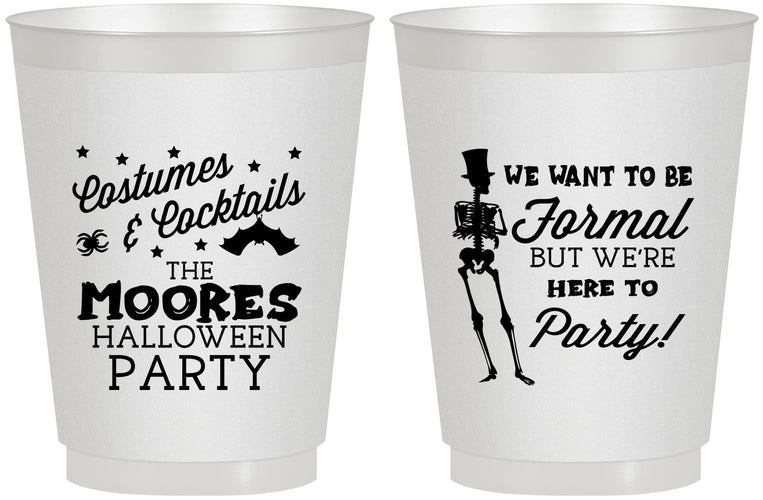 Personalized Halloween 16 oz Frosted Cups - Skeleton | 250057