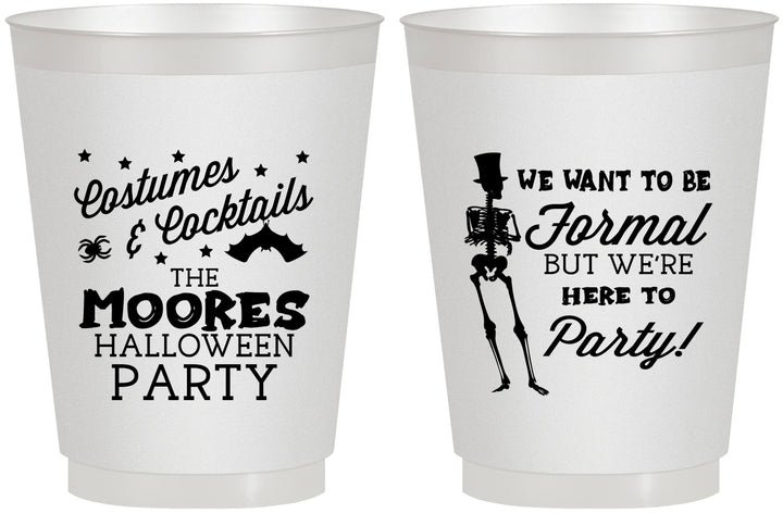 Personalized Halloween 16 oz Frosted Cups - Skeleton | 250057
