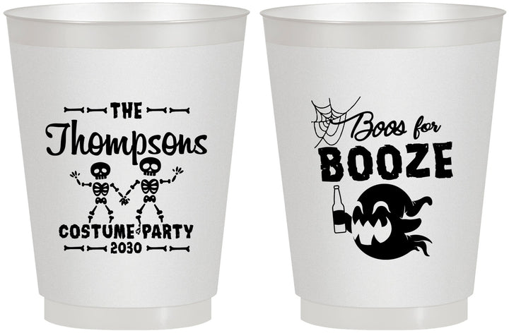 Personalized Halloween 16 oz Frosted Cups - Boos And Booze | 250058