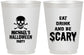 Personalized Halloween 16 oz Frosted Cups - Eat Drink Be Scary | 250059