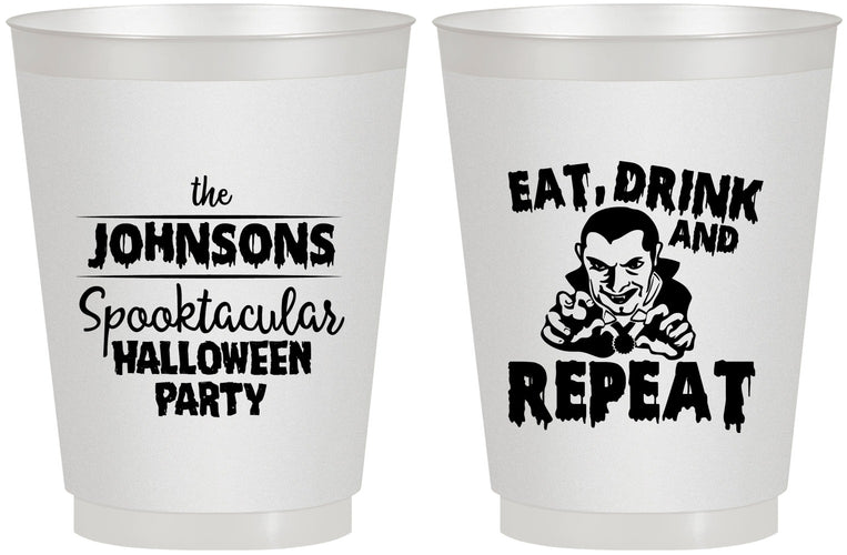 Personalized Halloween 16 oz Frosted Cups - Dracula | 250062