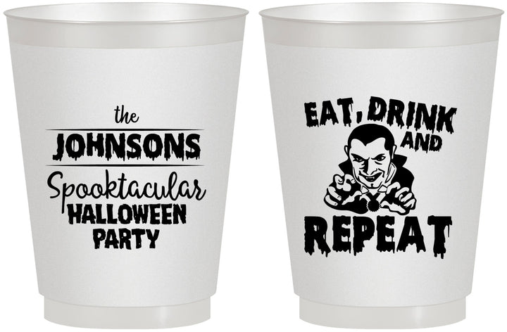 Personalized Halloween 16 oz Frosted Cups - Dracula | 250062