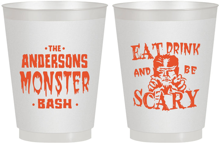 Personalized Halloween 16 oz Frosted Cups - Werewolf Monster | 250064