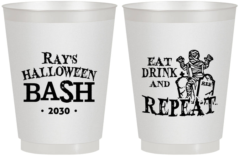 Personalized Halloween 16 oz Frosted Cups - Mummy | 250066