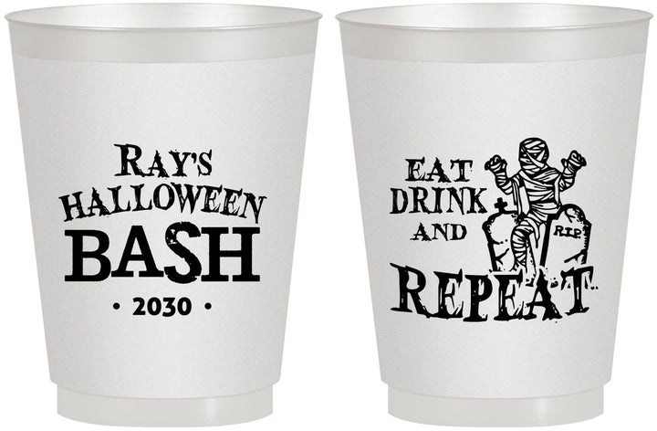 Personalized Halloween 16 oz Frosted Cups - Mummy | 250066