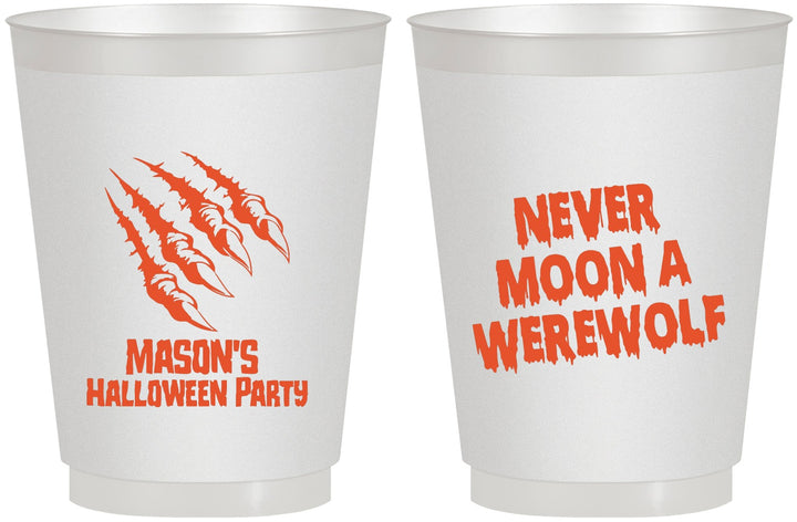 Personalized Halloween 16 oz Frosted Cups - Werewolf | 250068