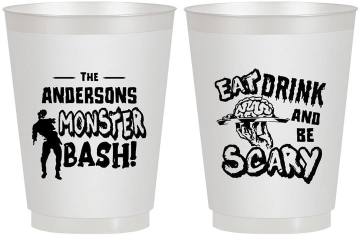 Personalized Halloween 16 oz Frosted Cups - Eat Drink Be Scary | 250070