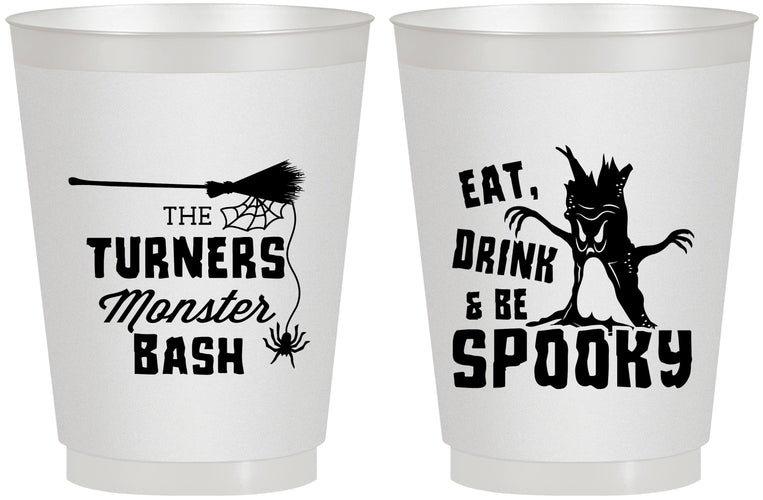Personalized Halloween 16 oz Frosted Cups - Eat Drink Be Spooky | 250077