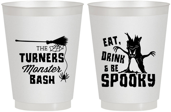 Personalized Halloween 16 oz Frosted Cups - Eat Drink Be Spooky | 250077