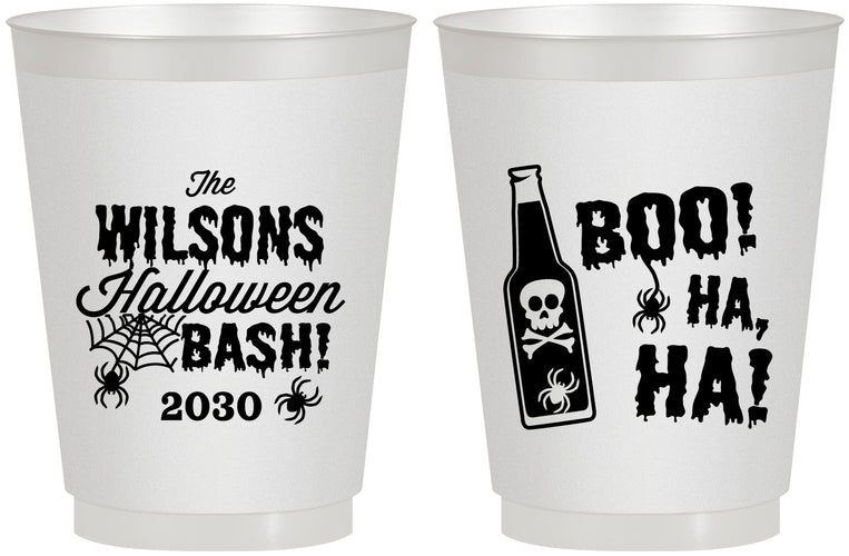 Personalized Halloween 16 oz Frosted Cups - Boo Skeleton | 250078