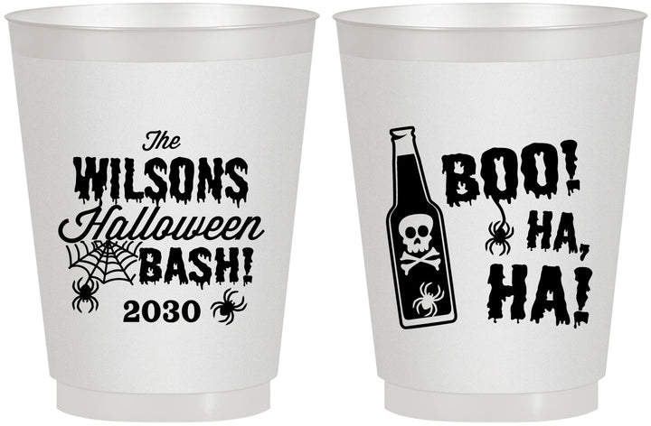 Personalized Halloween 16 oz Frosted Cups - Boo Skeleton | 250078